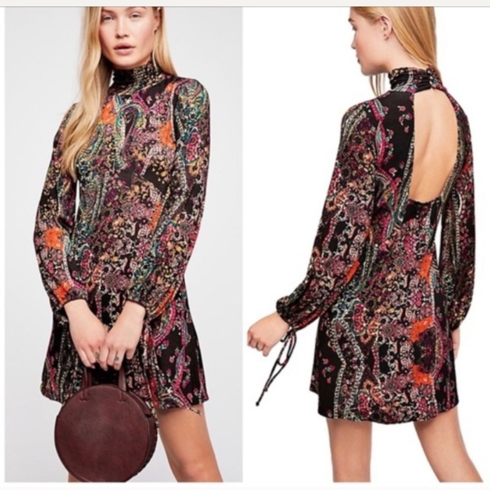 Free people printed mini dress